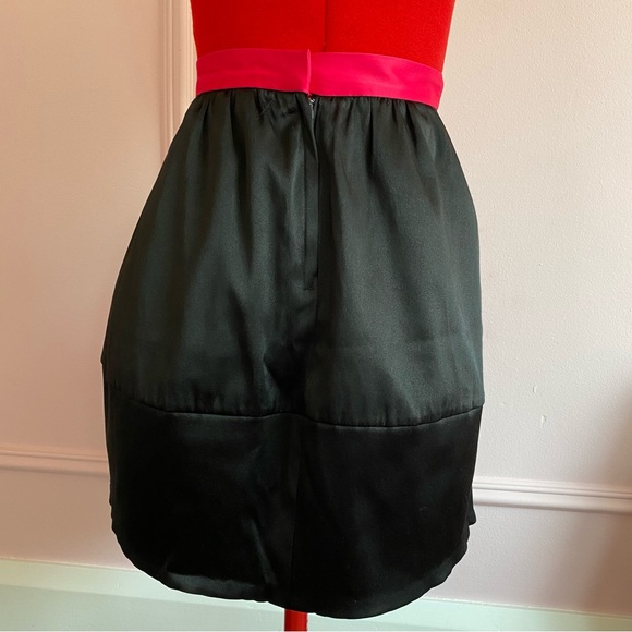 H&M Conscious Collection Skirt, Black/Pink, Puffy, Mini, Satin Finish, US 6 - Picture 4 of 10